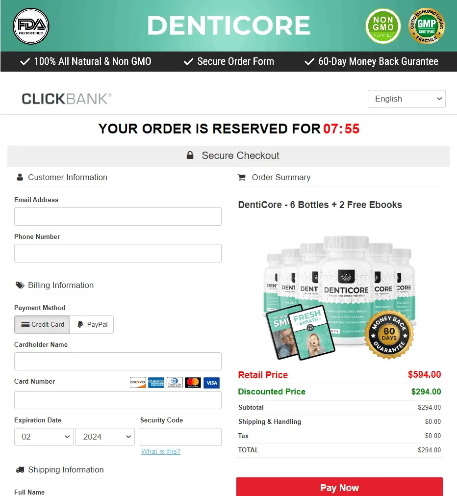 denticore order